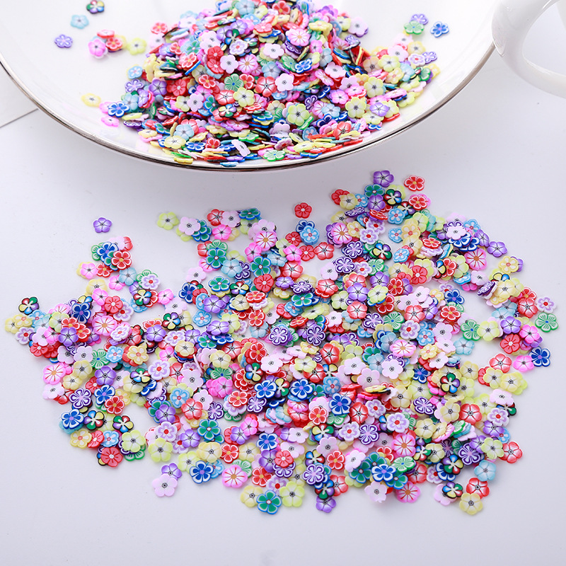 flower clay beads