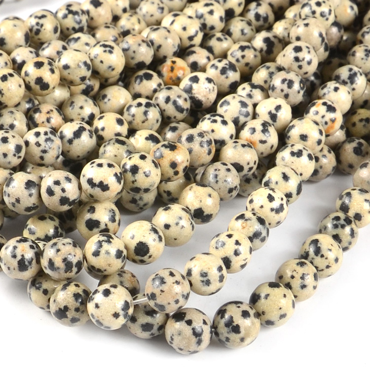 natural dotted beads