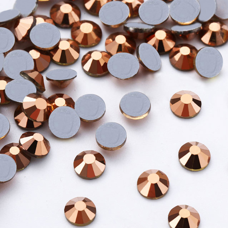 Copper color hot fix rhinestones 