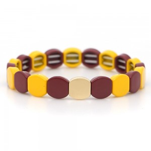 Fashion popular simple bracelet women handmade alloy beads bracelet for girls