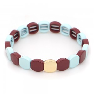 Fashion popular simple bracelet women handmade alloy beads bracelet for girls