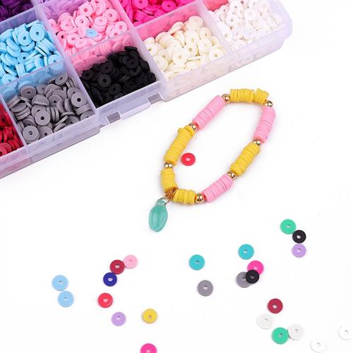 Polymer Clay Beads Set Galss Seed Letter Beads Kit Simle Soft