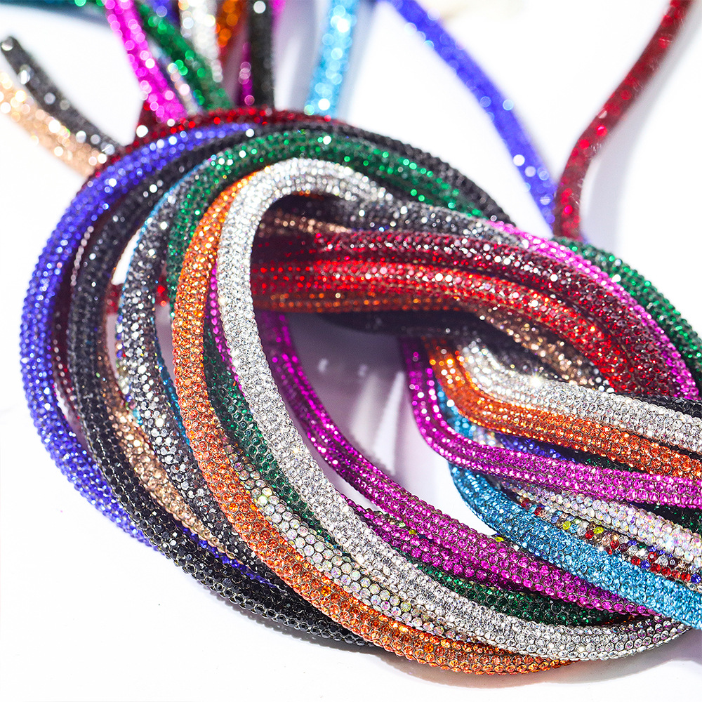 Flash 3-6mm glass rhinestone tube rope trim