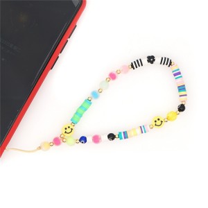 2021 new design mobile phone chain cute,colorful hand made cell phone lanyard string
