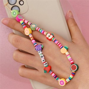 2021 new design mobile phone chain cute,colorful hand made cell phone lanyard string