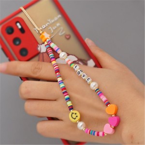 2021 new design mobile phone chain cute,colorful hand made cell phone lanyard string
