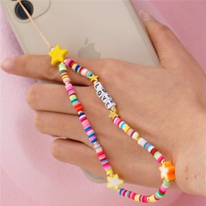 2021 new design mobile phone chain cute,colorful hand made cell phone lanyard string