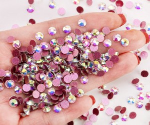 pink back rhinestones 