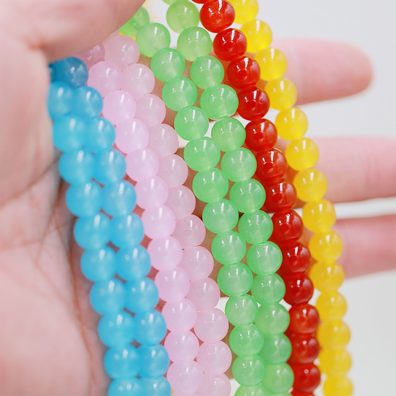 glass round beads
